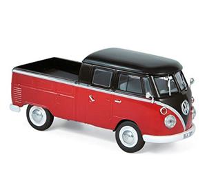 Norev VW T1 Double Cabin 1961 - Red & Black