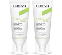 Noreva Exfoliac® Fluido Solare Opacizzante SPF50+ 2x40 ml