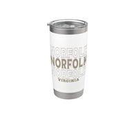 Norfolk Virginia d'epoca Bicchiere termico in acciaio inox doppia parete