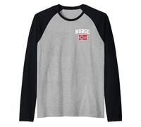 Norge Flag Norvegia Norvegese Family Heritage Uomini Donne Bambini Maglia con Maniche Raglan