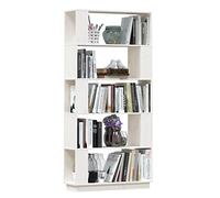 Norheim Libreria Scaffale, Libreria/Divisorio, Libreria Moderna, in Legno Massello di Pino Bianco 80x25x163,5 cm