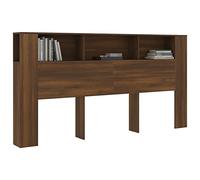 Norheim Testiere Letto, Testiera e Comodini, Testiera con Scomparti, Testiera Letto Matrimoniale/Singolo Rovere Marrone 200x18,5x104,5 cm