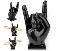 Norhogo 1 supporto per bacchette in resina con base stabile, espositore per bacchette in resina, supporto per bacchette da roccia, staffa creativa per bacchette, decorazione per la casa, regalo