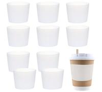 Norhogo 10 pezzi tazza ciotole manicotti, riutilizzabili bottiglie di vetro tazza silicone silicone resistente al calore manica casa