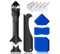 Norhogo 10Pcs Spatola per Sigillante, rimuovi silicone, 3 in 1 Professionale Strumenti, spatola silicone, raschietto silicone per Rimuovere il silicone ostinato, Utilizzato in bagno, cucina, ecc