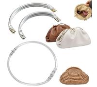 Norhogo 2 PCS Borsa a Forma di U Manico per Borsa Uncinetto, Chiusura Borsa Uncinetto, Manici per Borse Uncinetto, Chiusure per Borse Uncinetto, per Fai da Te Craft Dinner Bag Open - 190/230mm