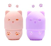 Norhogo 2 pezzi Beauty Sponge Travel Case, Makeup Sponge Holder, Sponge Holder, Sponge Contenitore per Trucco Sponge Blender Case Trucco Spugna Borsa per il trasporto di casa e viaggi