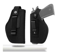 Norhogo 2 Pezzi Fondina per Pistola Nascosta, Pistola Interna o Esterna per Mano Sinistra e Destra, Pistole Tattiche Holster, Nylon Fondina da Trasporto Nascosta, Nero