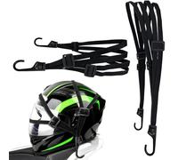 Norhogo 2 tenditori elastici con ganci, estensori per bicicletta, cinghia elastica per moto, bagagli, cinghia per casco, tenditore elastico nero (60 cm, 90 cm)
