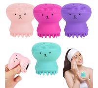 Norhogo 4 pennelli per la pulizia del viso, in silicone, impermeabile, per il viso, per la pulizia profonda, per la pulizia del grasso, 4 pezzi