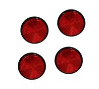 Norhogo 4 Pezzi Catarifrangenti Riflettore Rotondi Φ58mm, catarifrangente Con Viti e Dadi, Riflettore di Sicurezza per Camper, Rimorchi e Pali, Catarifrangenti Riflettor, rosa