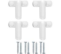 Norhogo 4 pezzi di sicurezza per finestre Sash Jammer serratura per porte in lega di alluminio per finestre in UPVC (bianco)