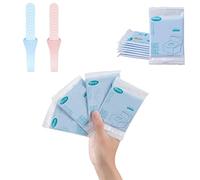 Norhogo 40 Pezzi Copriwater Usa e Getta Copertura. Impermeabili Confezionati Singolarmente per Viaggio Ospedale Casa, Viene fornito con due maniglie per il trasporto della toilette blu/rosa