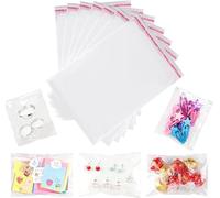 Norhogo 400 Pezzi Buste Trasparenti in cellophane con Chiusura Adesiva, bustine trasparenti 10 * 15【12+3】, sacchettini cellofan sacchetti trasparenti con chiusura adesiva