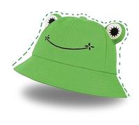 Norhogo Cappello da Pescatore a Forma di Rana, Cappello da Pescatore, per attività all'aperto, Cappello Estivo, Copricapo per Campeggio, Escursionismo, Verde, 2 Mesi