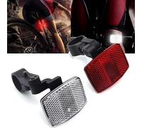 Norhogo Catadiottro bicicletta con accessori accessori per bicicletta, riflettori anteriori e posteriori, 1 riflettore anteriore + 1 posteriore, per mountain bike, bici da corsa, adulti e bambini