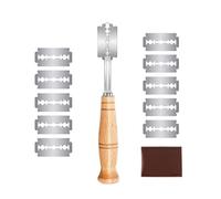 Norhogo Lame Boulanger et 10 pezzi Lames, Couteau de Boulanger Grignette Lame a Pain Porte pour Grigner Pâte Graver Pain Cuisine Accessorio