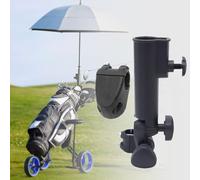 Norhogo Portaombrelli regolabile per carrello da golf, accessori da golf, supporto universale per ombrelli da golf, adatto a tutti i modelli, accessorio per maniglie del carrello da golf, nero