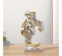 NORHOR Coppia statua creativa bacio scultura arte astratta coppia scultura arredamento casa statua resina decorazione romantica utilizzata per la decorazione della casa, matrimonio, regalo.