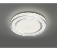 NORIAKI PLAFONIERA LED 40W 4750lm, 3000 - 5000K TONDA EFFETTO CIELO STELLATO CON BORDO CROMATO CON TELECOMANDO MULTIFUNZIONE CON ACCENSIONI SEPARATE D.60CM DIMMERABILE