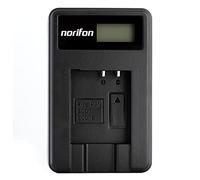Norifon CGA-S007 LCD USB Caricatore per Panasonic DMC-TZ11, DMC-TZ15 | Compatibile con Panasonic DMC-TZ4, DMC-TZ5, Lumix DMC-TZ1, DMC-TZ2, DMC-TZ3, DMC-TZ4K, DMC-TZ4S, DMC-TZ50