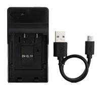 Norifon EN-EL19 USB Caricatore per Nikon Coolpix S33, S7000, S6900, S2800, S100, S3100, S4100, S4300, S5200, S6500 Fotocamera e Altro