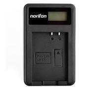Norifon LP-E10 LCD USB Caricatore per Canon EOS 1100D, EOS 1200D, EOS Kiss X50, EOS Rebel T3 Fotocamera e Altro