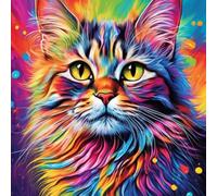 Norimpex Pittura a diamante Ritratto di gattino colorato 30x40cm