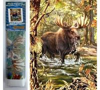 Norimpex Pittura Diamantata Cervo nel Fiume 30x40cm