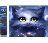 Norimpex - Puzzle Diamond Painting Gattino grigio 30x40cm - 1-39 Pezzi