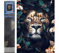 Norimpex - Puzzle Diamond Painting Leone nascosto 30x40cm - 1-39 Pezzi