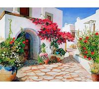 Norimpex - Puzzle Diamond Painting Vicolo di fiori 30x40cm - 1-39 Pezzi