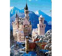 Norimpex - Puzzle Dipinto diamantato: Castello di Neuschwanstein in inverno 30x40 cm - 1-39 Pezzi