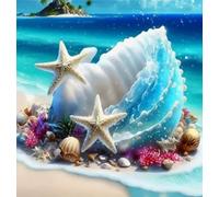 Norimpex - Puzzle Dipinto diamante: Conchiglie sull'isola 30x40 cm - 1-39 Pezzi