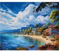 Norimpex - Puzzle Pittura diamante: Sunny Beach 30x40 cm - 1-39 Pezzi