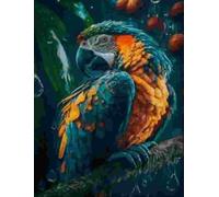 Norimpex - Puzzle Quadro con diamanti: Pappagallo 30x40 cm - 1-39 Pezzi