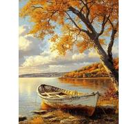 Norimpex - Puzzle Quadro Diamant: Barca sulla riva 30x40cm - 1-39 Pezzi