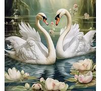 Norimpex - Puzzle Quadro Diamant: Cigni nello stagno 30x40cm - 1-39 Pezzi