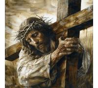 Norimpex - Puzzle Quadro Diamant: Gesù che porta la croce 30x40 cm - 1-39 Pezzi