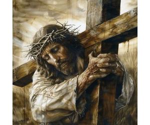 Norimpex - Puzzle Quadro Diamant: Gesù che porta la croce 30x40 cm - 1-39 Pezzi