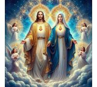 Norimpex - Puzzle Quadro Diamant: Gesù e la Vergine Maria 30x40cm - 1-39 Pezzi