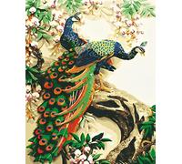 Norimpex - Puzzle Quadro diamant: Il nobile pavone 30x40cm - 1-39 Pezzi