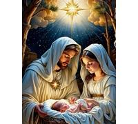 Norimpex - Puzzle Quadro Diamant: La nascita di Gesù Cristo 30x40cm - 1-39 Pezzi