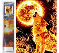 Norimpex - Puzzle Quadro Diamant: Luna piena infuocata 30x40cm - 1-39 Pezzi