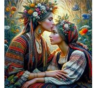 Norimpex - Puzzle Quadro Diamant: Madre con figlia 30x40cm - 1-39 Pezzi