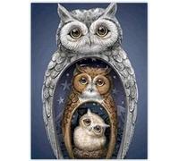 Norimpex - Puzzle Quadro Diamant: Nidiata di gufi 30x40cm - 1-39 Pezzi