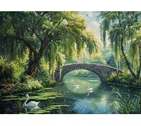 Norimpex - Puzzle Quadro Diamant: Ponte di pietra sul fiume 30x40cm - 1-39 Pezzi