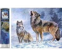 Norimpex - Puzzle Quadro diamant: Richiamo del lupo 30x40cm - 1-39 Pezzi