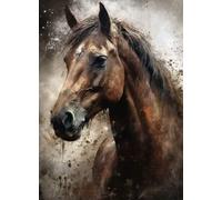 Norimpex - Puzzle Quadro Diamant: Ritratto di cavallo 30x40cm - 1-39 Pezzi