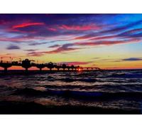 Norimpex - Puzzle Quadro Diamant: Tramonto sul molo 30x40cm - 1-39 Pezzi